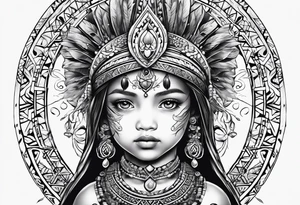 Represents strength of a child tattoo idea