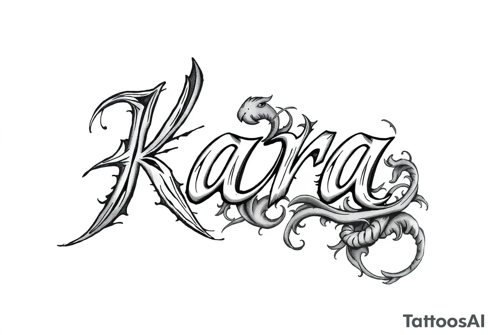 The name Kara tattoo idea