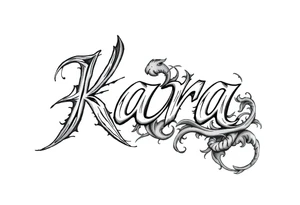 The name Kara tattoo idea
