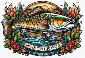 Fishing and hunting tattoo idea