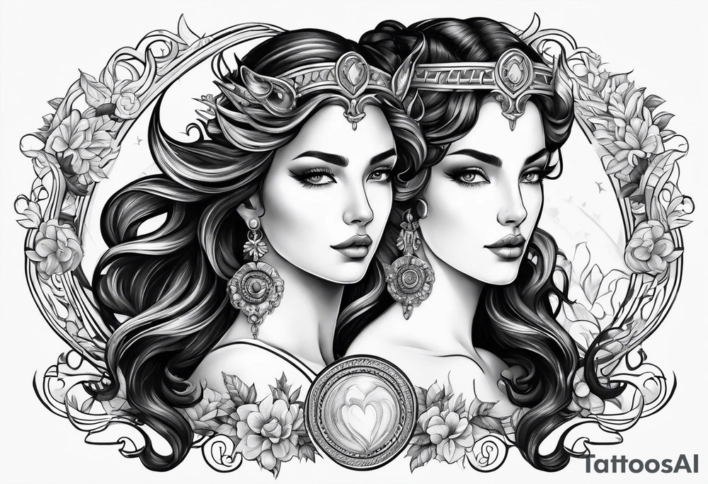 Love connection between Taurus and Virgo. Italian heritage tattoo idea