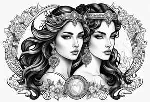 Love connection between Taurus and Virgo. Italian heritage tattoo idea
