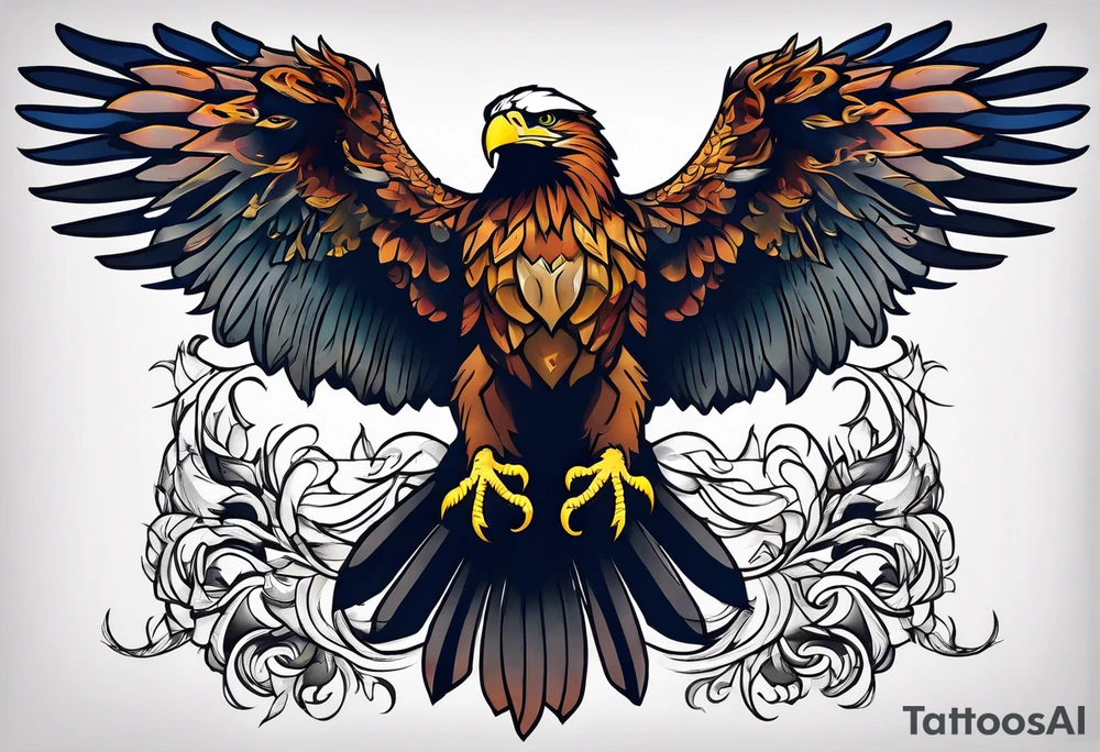 American eagle chest Masculine tattoo idea