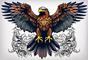 American eagle chest Masculine tattoo idea