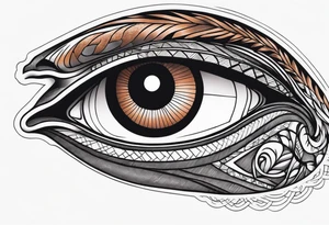 Side view of a Snake eye with copper iris tattoo idea