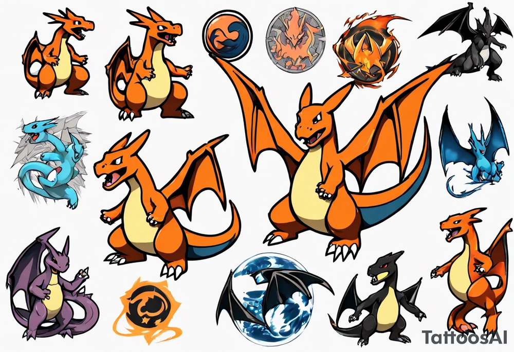 Charizard Pokemon tattoo idea