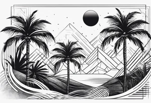 Palm trees tattoo idea