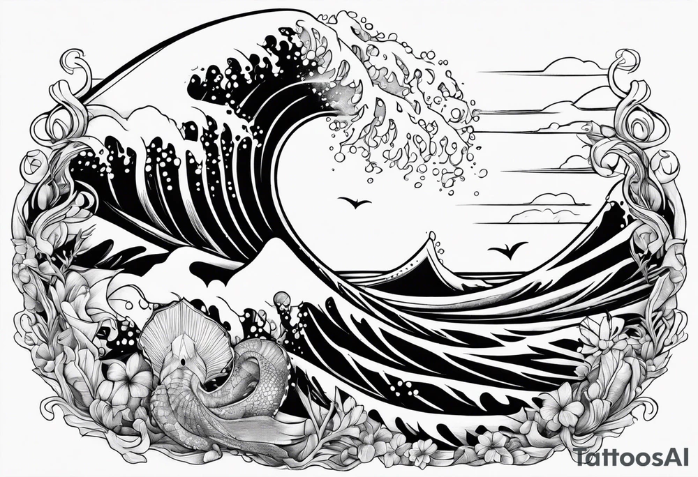 ocean tattoo idea