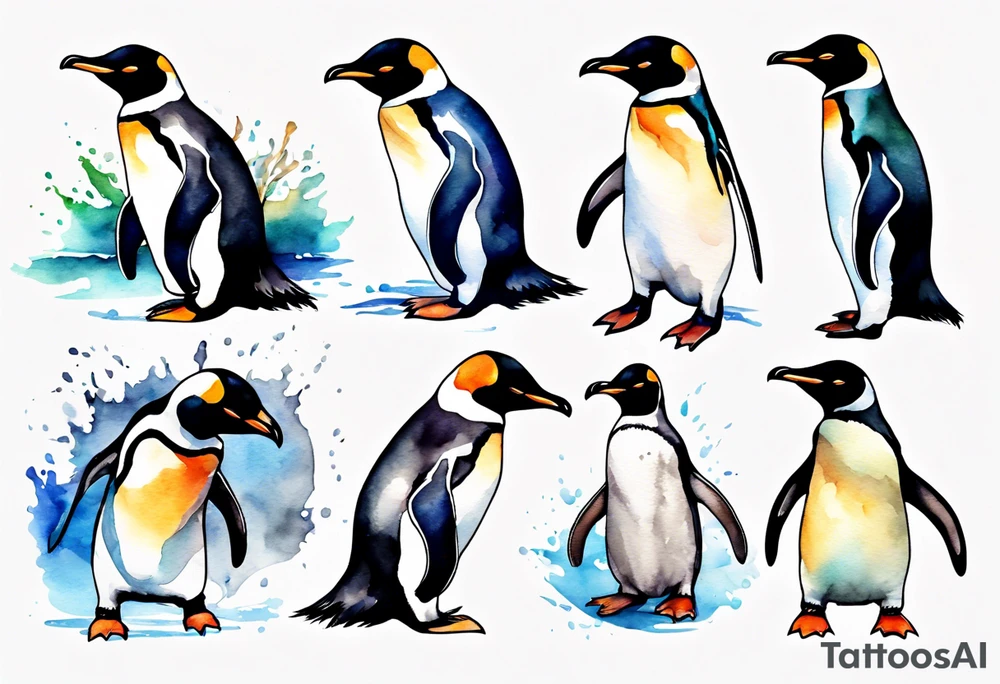 Fiordland Penguins tattoo idea