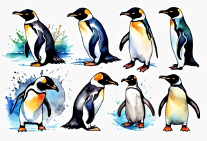 Fiordland Penguins tattoo idea