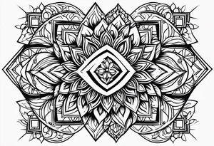 sun flower diamond fire infinity tattoo idea