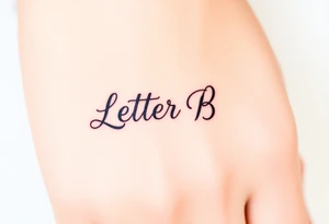 Letter B cursive tattoo idea