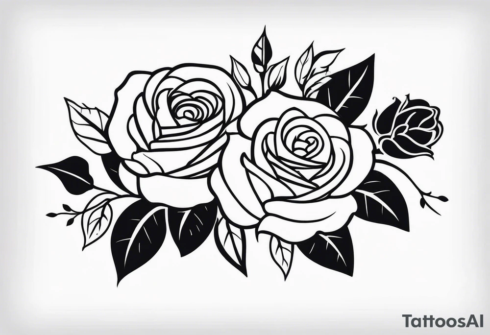 Arm tattoo with roses tattoo idea