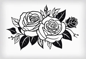 Arm tattoo with roses tattoo idea