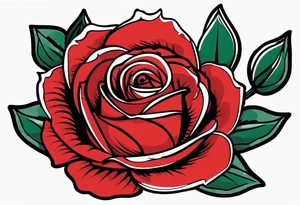 red rose wearing mexican hat tattoo idea