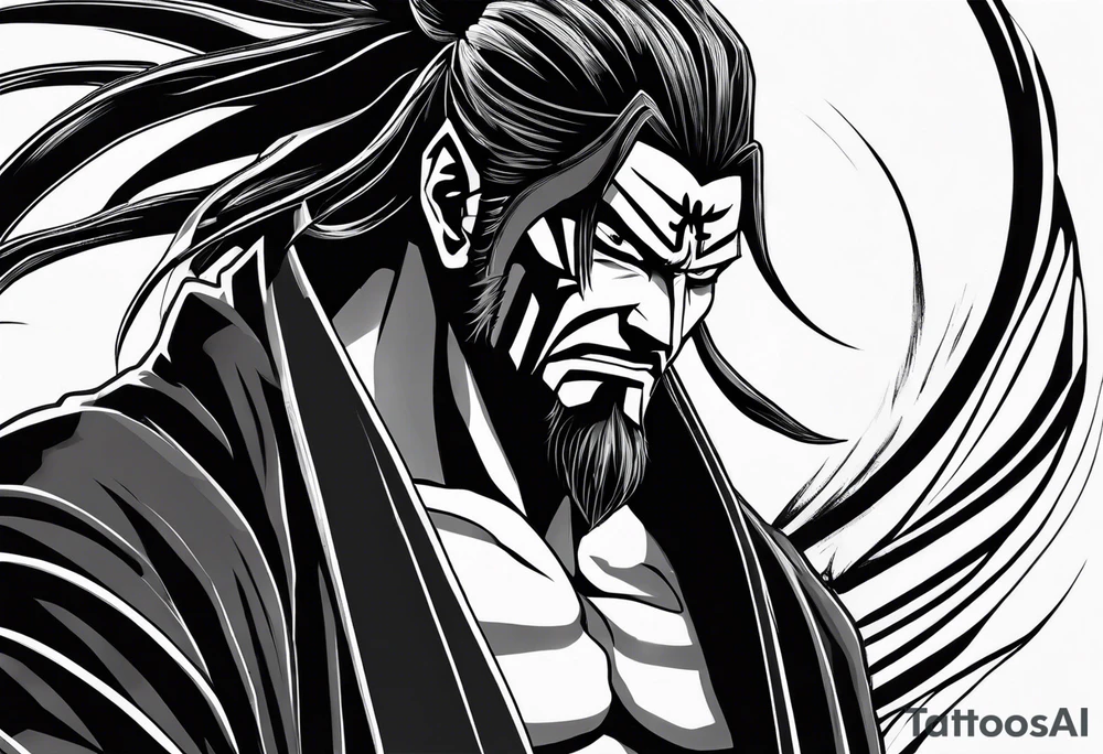 kenpachi zaraki from bleach tattoo idea