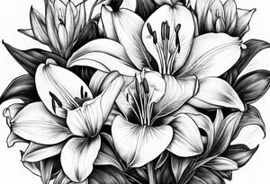 crane lillies tattoo idea