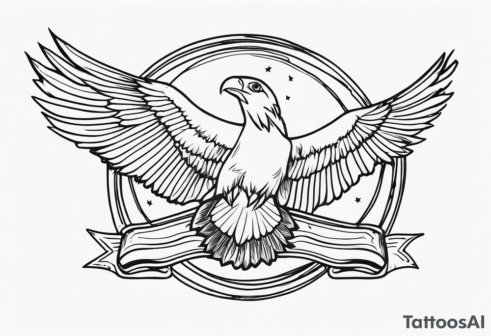 Small, over fear and into freedom, hopeful but not cringe, linework, iron sky tattoo idea