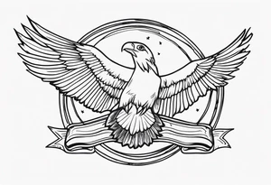 Small, over fear and into freedom, hopeful but not cringe, linework, iron sky tattoo idea