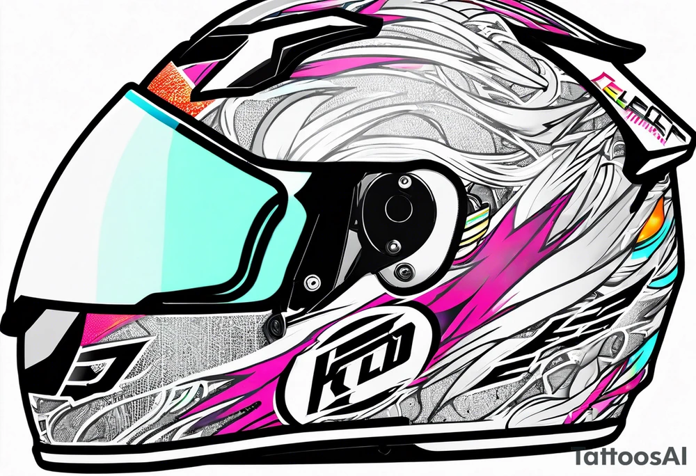 Formula 1 helment Miami edition tattoo idea