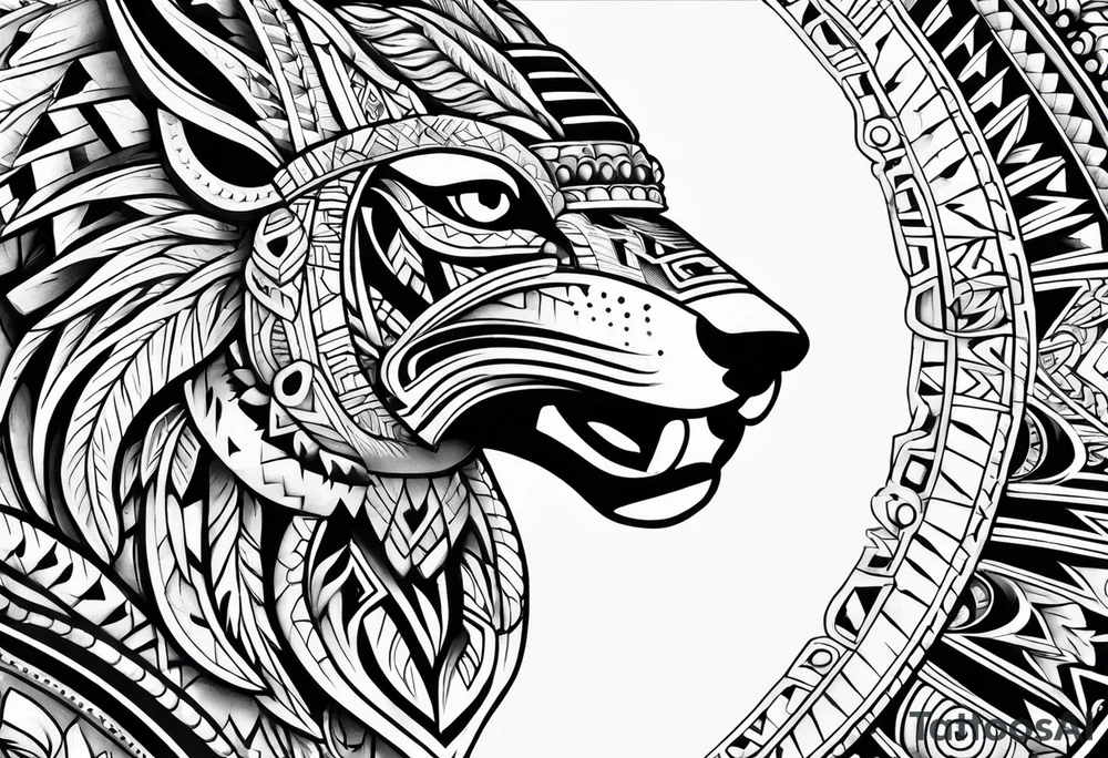 Aztec animal tattoo idea