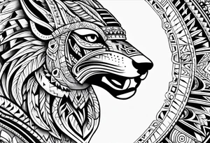 Aztec animal tattoo idea