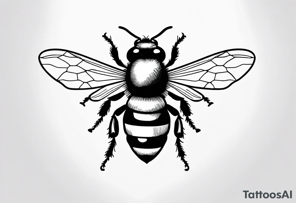 A bee symbolizing facing fears and best friendship tattoo idea