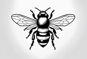 A bee symbolizing facing fears and best friendship tattoo idea