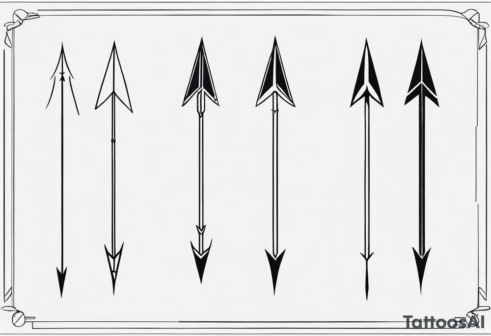 Simple Vertical Arrow tattoo idea