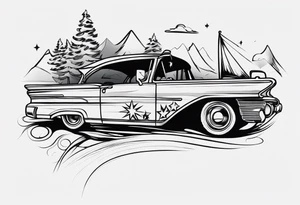Rock a billy arm sleeve tattoo idea