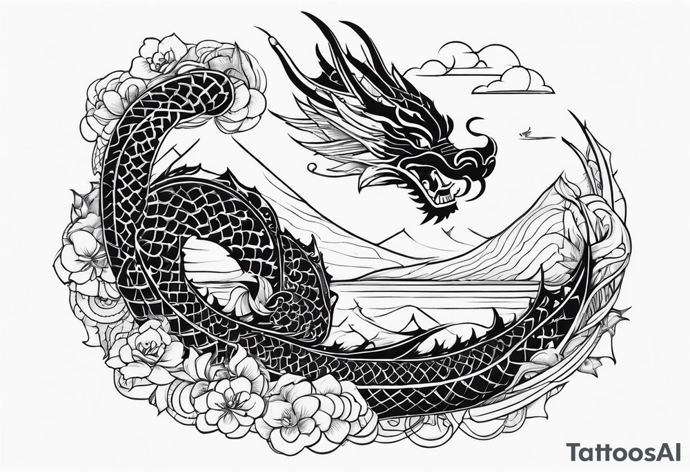dragon boat tattoo idea