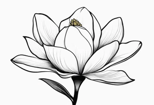 I need a Fineline magnolia flower, really long and thin tattoo idea