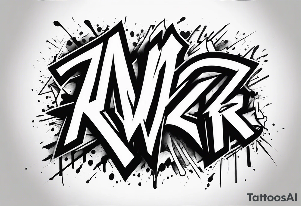 Aggresive graffiti MTR tattoo idea