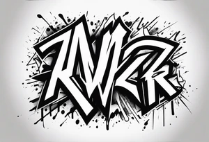 Aggresive graffiti MTR tattoo idea