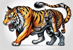 tiger and dragon tattoo idea