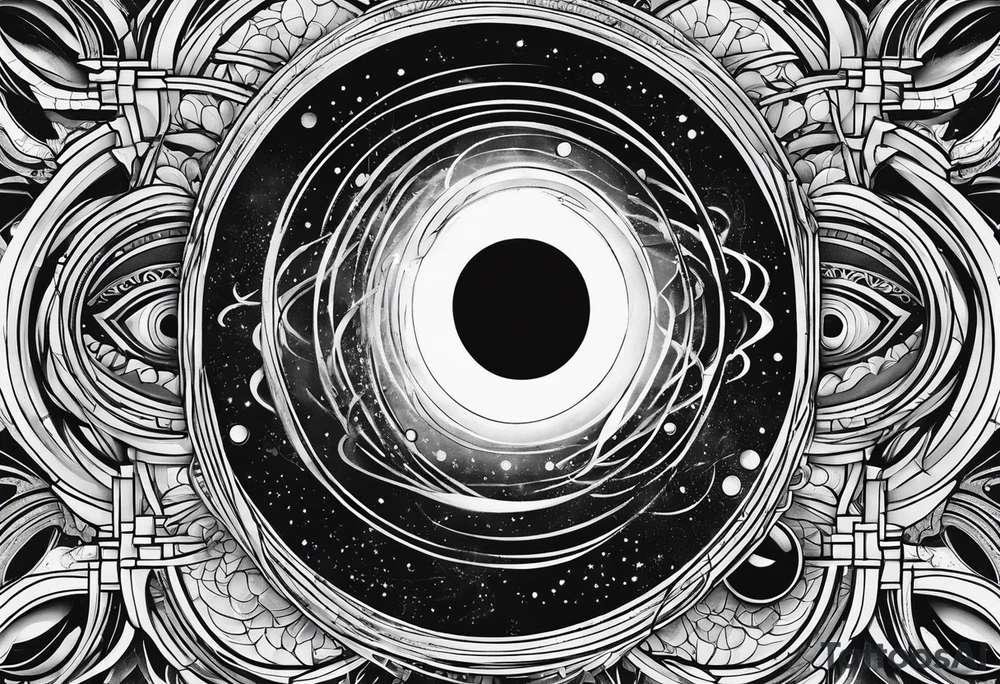 A tattoo that reflects my interest in black holes. tattoo idea