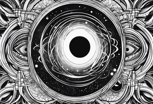 A tattoo that reflects my interest in black holes. tattoo idea