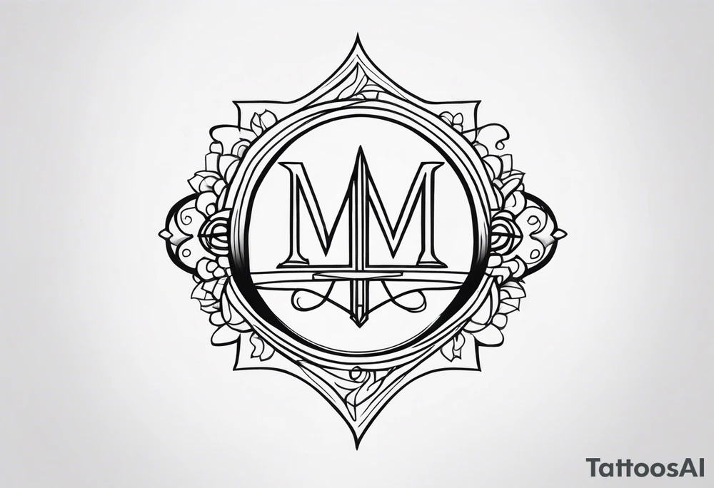 The names michael and mikeyla overlining tattoo idea