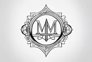 The names michael and mikeyla overlining tattoo idea