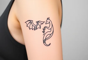 angel and dragon tattoo idea