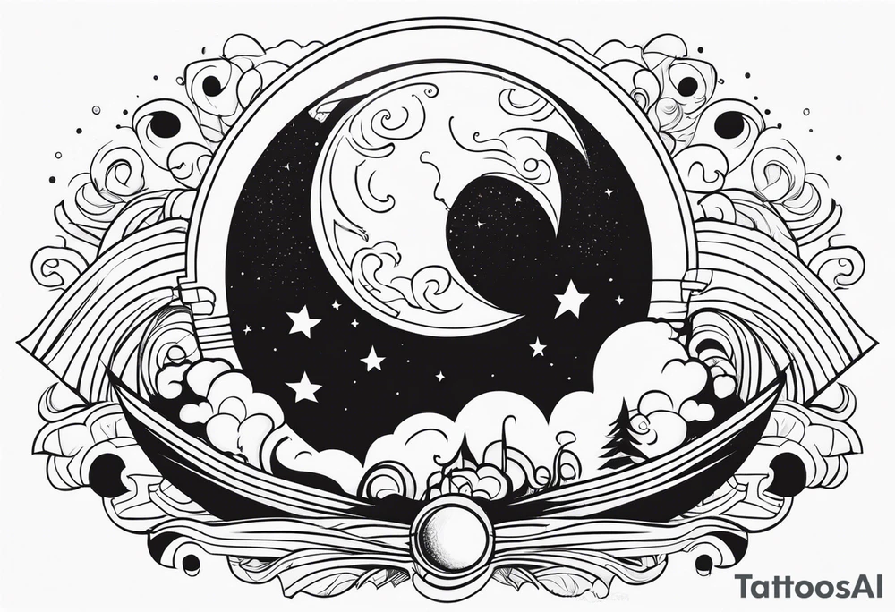 sacred moon tattoo idea