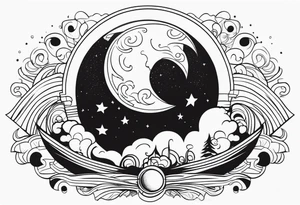 sacred moon tattoo idea