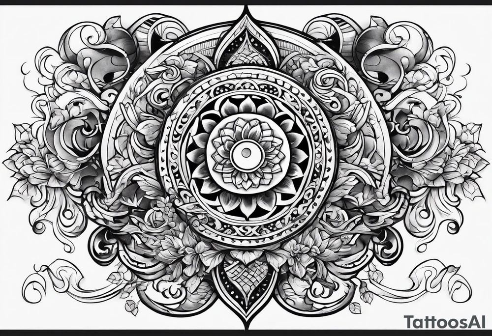 tattoo with swirly elements tattoo idea