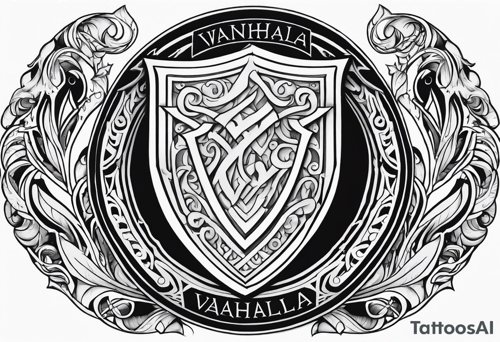 Valhalla shield tattoo idea