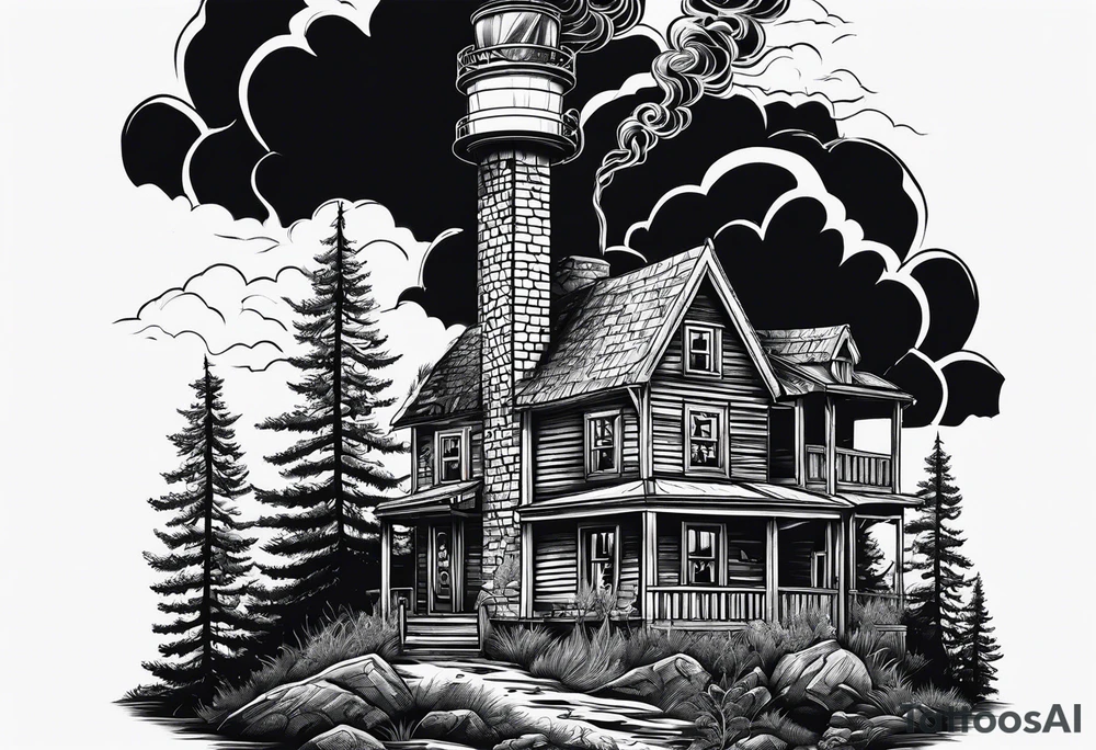 Chimney tops Smokey mountains tattoo idea