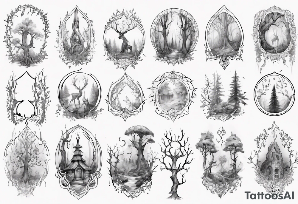 Elvish Forrest tattoo idea