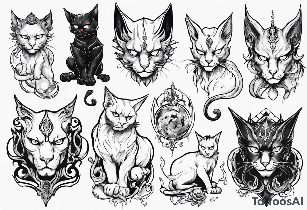 Hades as an cat tattoo idea