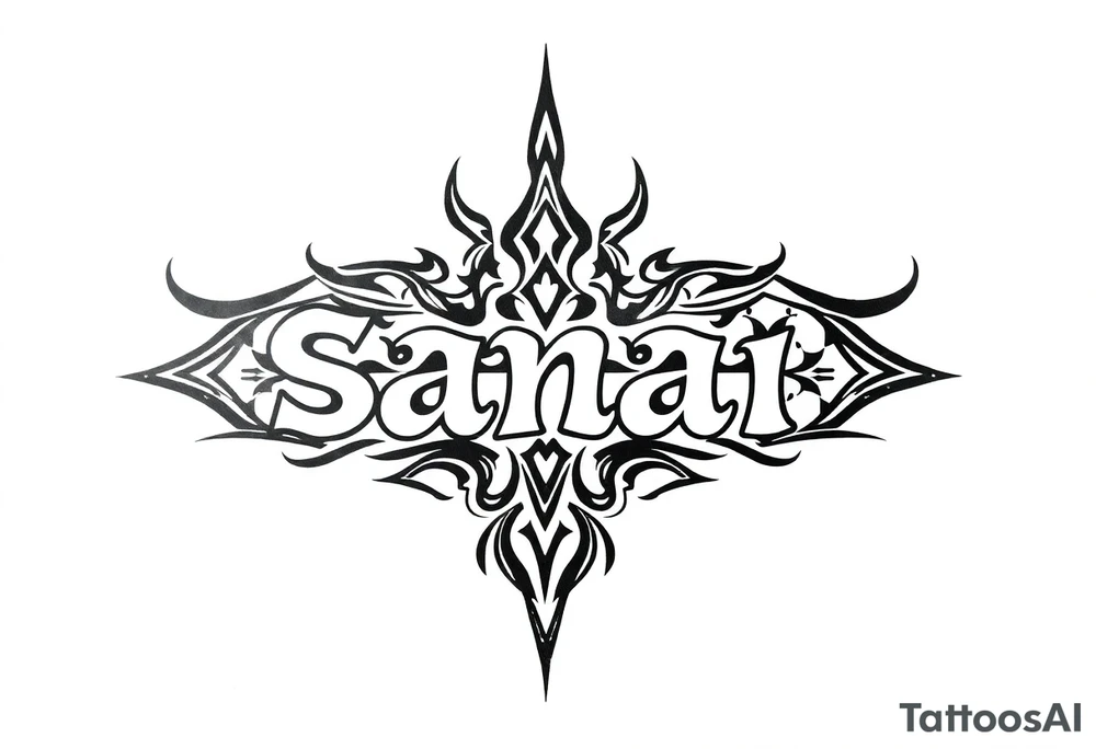 Sanai name tattoo tattoo idea