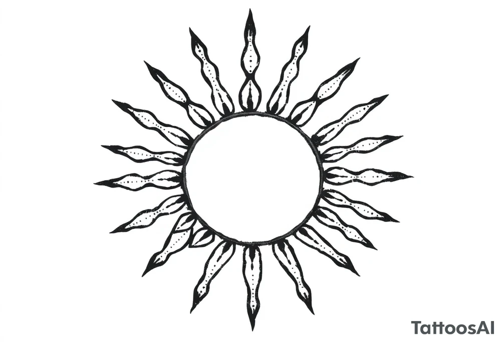 Sun tattoo idea