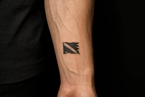 torn dive flag tattoo idea